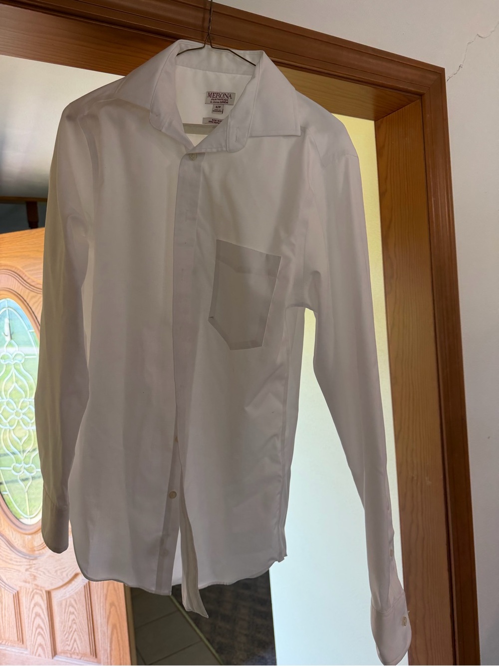 Merona White Long-Sleeve Collared Shirt